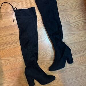Black suede  Over-the-Knee Boots 71/2